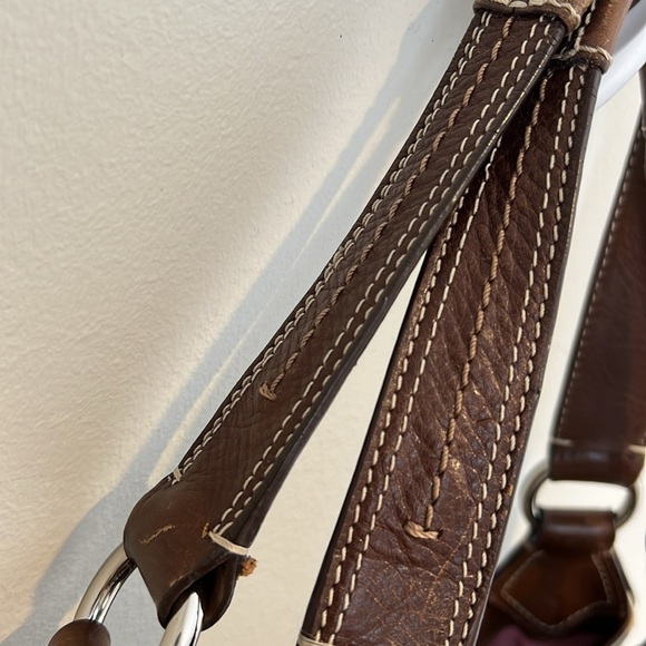 Coach Lynn Hobo Large Shoulder Bag Buckle Cream Leather Authentic Purse F15075 - Picture 3 of 16